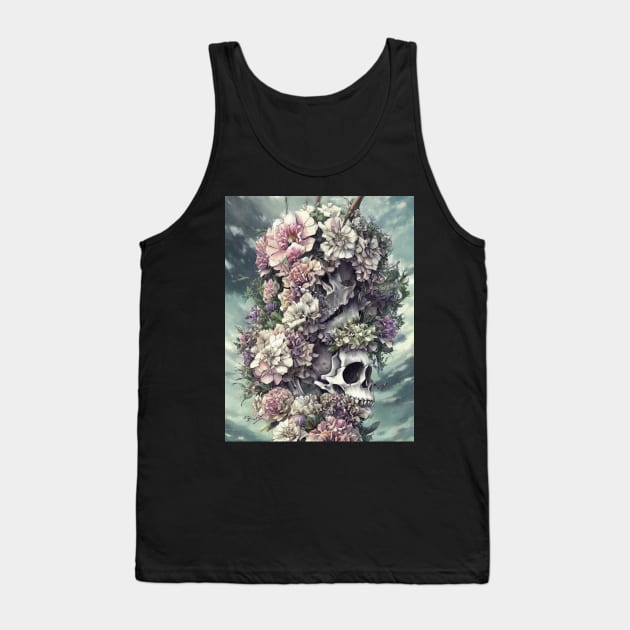 Bones and Botany Tank Top by levelsart